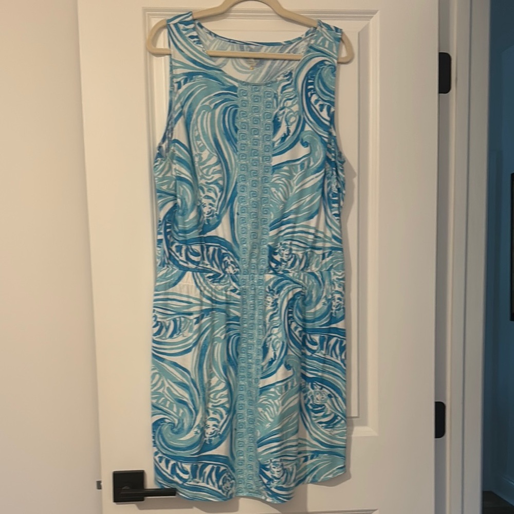 Blue and White Sleeveless Dress Lily Pulitzer
